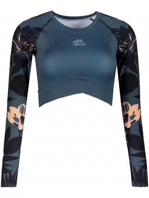 Dámsky funkčný prémiový crop top ALTISPORT VOJ/ALW115TR04 TMAVO ŠEDÁ