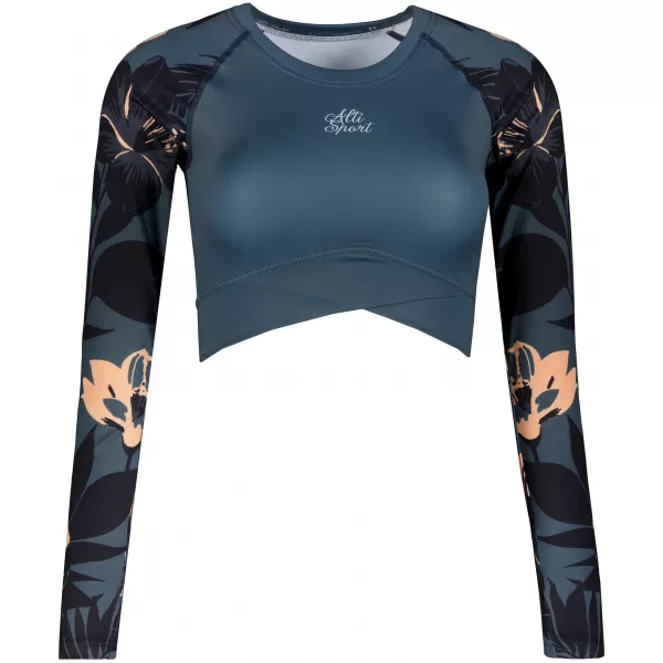  Dámsky funkčný prémiový crop top ALTISPORT VOJ/ALW115TR04 TMAVO ŠEDÁ 
