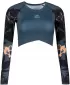 Dámsky funkčný prémiový crop top ALTISPORT VOJ/ALW115TR04 TMAVO ŠEDÁ