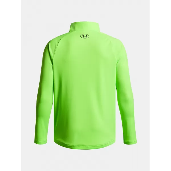  Chlapčenské tričko UNDER ARMOUR UA TECH 2.0 1/2 ZIP 1363286-389 ZELENÁ 