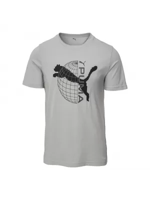 Tričko PUMA TECH GRAPHIC TEE 63219263 ŠEDÁ OZVENA