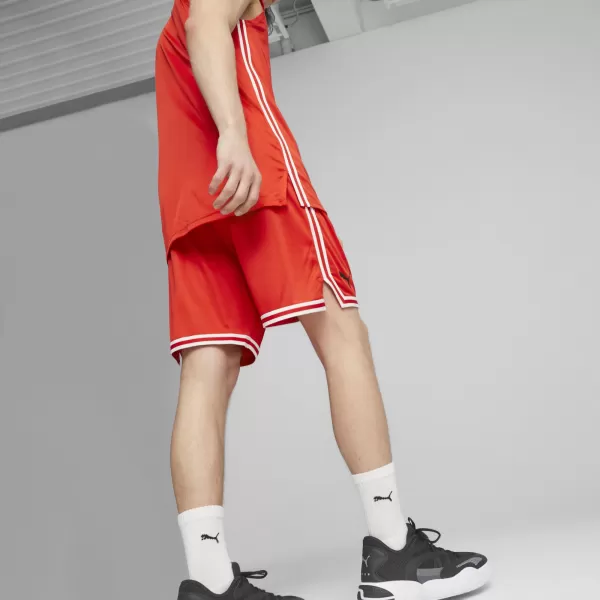  Kraťasy PUMA HOOPS TEAM GAME SHORT 67662904 ČERVENÁ PUMA 