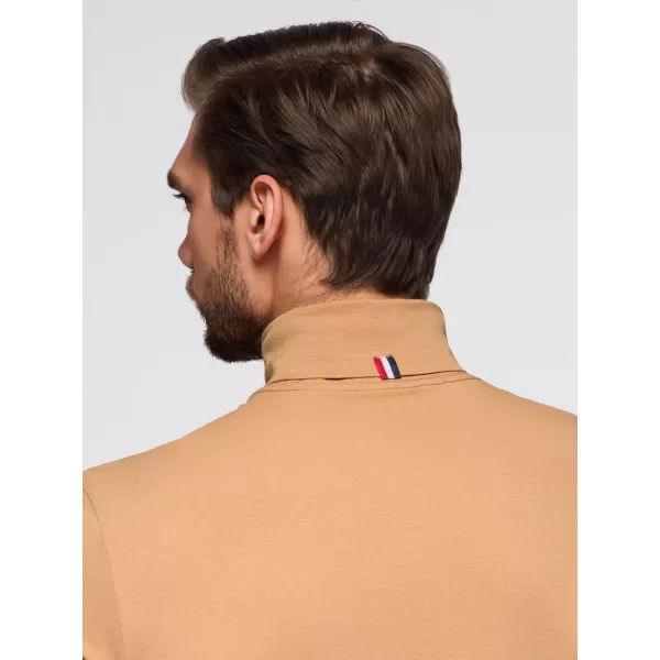  Pánske tričko OMBRE OM-LSCL-0130 SVETLOHNEDÁ 
