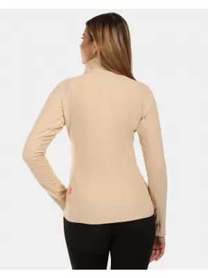 Dámska fleecová mikina KILPI GLAMER-W ZL0210KI BÉŽOVÁ