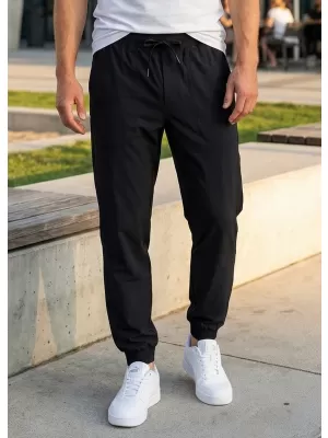 Pánske nohavice ALTISPORT ATS JOGGER CLASSIC - FIT ČIERNA