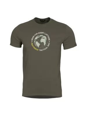 tričko PENTAGON GLOBE T-SHIRT K09055 HNEDÁ ŠEDÁ