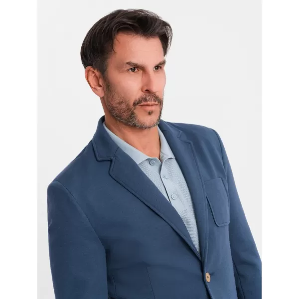  Pánska bunda OMBRE OM-BLZB-0101 TMAVO MODRÁ 