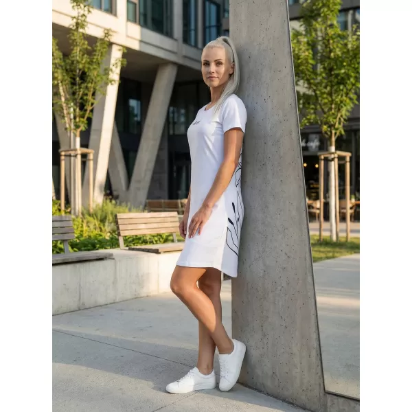  Dámske predĺžené prémiové tričko ALTISPORT VOJ/ALW075SAT02 BIELA 