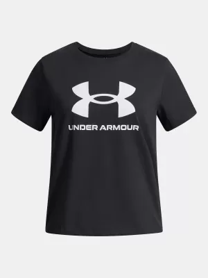 Dievčenské tričko UNDER ARMOUR UA BIG LOGO SS 1389756-001 ČIERNA