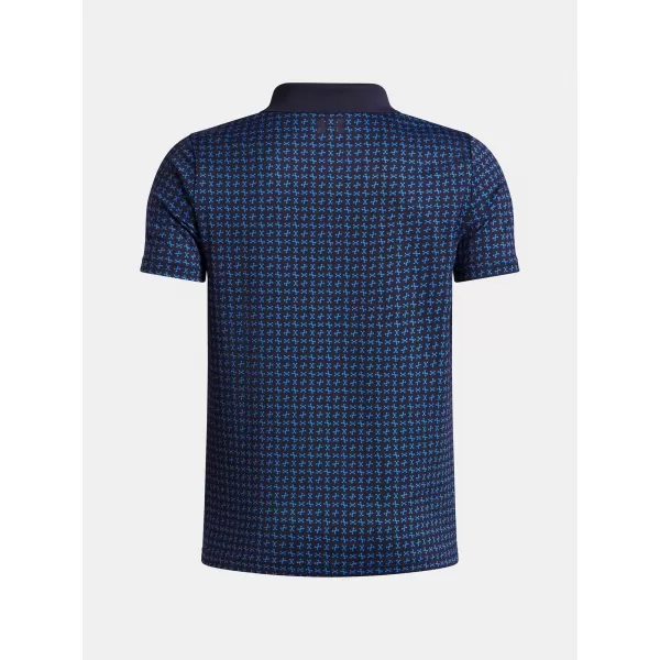  Chlapčenské tričko UNDER ARMOUR UA MATCHPLAY PRINTED POLO 1377349-411 MODRÁ 