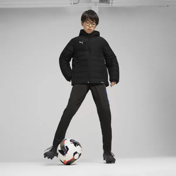  Sako PUMA TEAMADDITIONS HOODED PADDED JACKET JR 65973803 PUMA BLACK/PUMA SILVER 