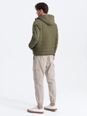 Pánska bunda OMBRE c601 olive
