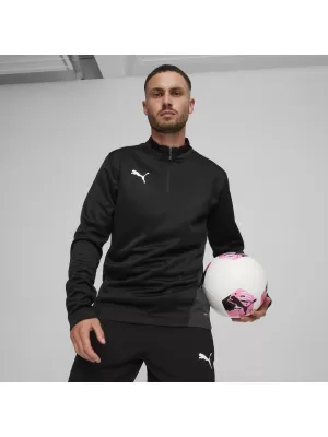 Tričko PUMA TEAMGOAL TRAINING 1/4 ZIP TO 658629_03 PUMA ČIERNA/BIELA/TMAVO ŠEDÁ