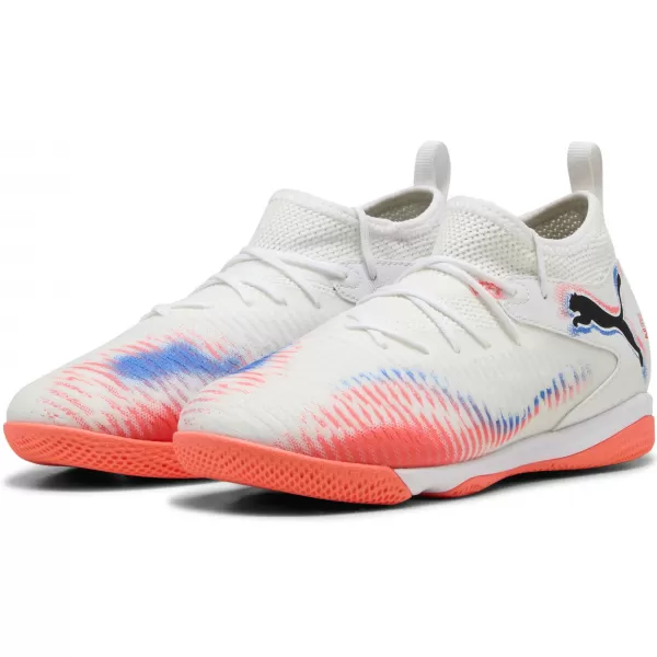  Detská obuv PUMA FUTURE 8 MATCH IT + MID JR 10861701 WHITE/ BIELA/PUMA ČIERNA/ŽIARIACA ČERVENÁ 