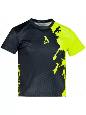 Detské prémiové funkčné tričko ALTISPORT VOJ/ALM112TR01 ČIERNO-FLUO ŽLTÁ