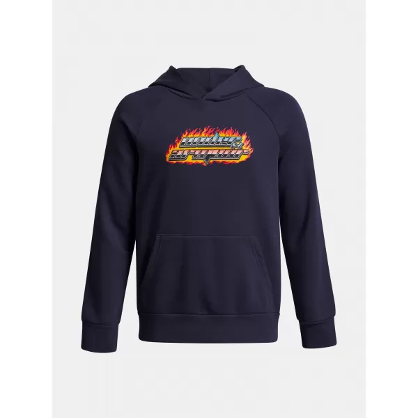  Chlapčenská mikina UNDER ARMOUR UA RIVAL FLC FLAMIN WDMRK HD 6003781-403 MODRÁ 