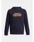 Chlapčenská mikina UNDER ARMOUR UA RIVAL FLC FLAMIN WDMRK HD 6003781-403 MODRÁ