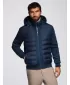 Pánska bomber bunda OMBRE OM-JALP-0298 NÁMORNÍCKA MODRÁ