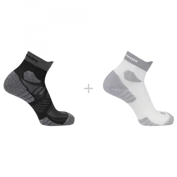  Ponožky SALOMON AERO ANKLE 2-PACK BIELA/ČIERNA 