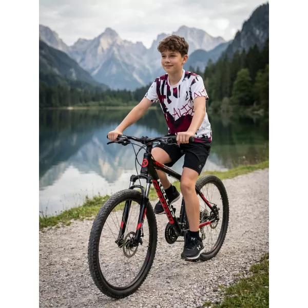  Detské prémiové funkčné tričko ALTISPORT VOJ/ALK076TR01 BIELE/VÍNO 