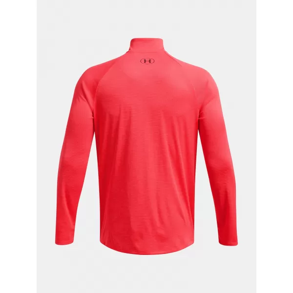  Pánske tričko UNDER ARMOUR UA TECH TEXTURED 1/2 ZIP ČERVENÁ 