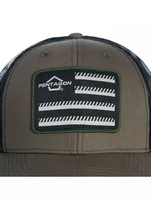 Čiapka PENTAGON WILLS TRUCKERS TWILL CAP K13055 HNEDÁ ŠEDÁ