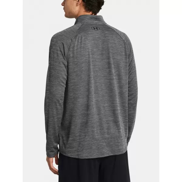  Pánske tričko UNDER ARMOUR UA TECH TEXTURED 1/2 ZIP 1382797-025 SIVÁ 