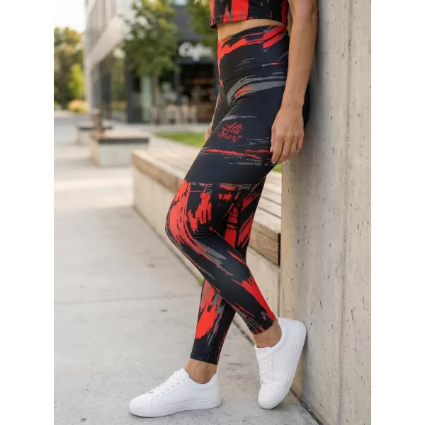  Dámsky prémiový crop top ALTISPORT VOJ/ALW010TR07 ČERNOČERVENÁ ČIERNA A ČERVENÁ 