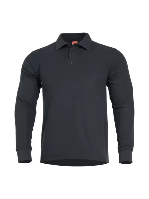 tričko PENTAGON ANIKETOS LONG POLO K09013 ČIERNA