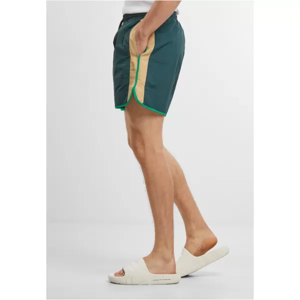  Pánske plavecké šortky URBAN CLASSICS TB7348 FĽAŠKOVO ZELENÉ 
