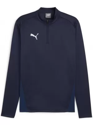 Tričko PUMA TEAMGOAL TRAINING 1/4 ZIP TO 65862906 PUMA NAVY/BIELA/PERZSKÁ MODRÁ