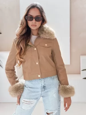 Dámska bunda DSTREET TY5139 KARAMEL