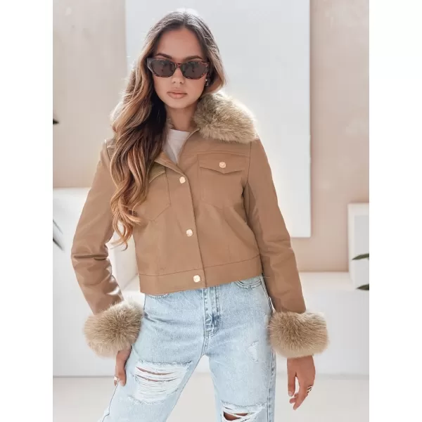  Dámska bunda DSTREET TY5139 KARAMEL 