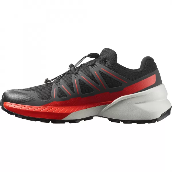  Pánske topánky SALOMON SPEEDCROSS PEAK ČIERNA/ASFALTOVÁ/OHNIVÁ ČERVENÁ 