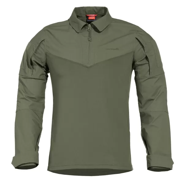  Pánske tričko s dlhým rukávom PENTAGON RANGER SHIRT K02013 CAMO ZELENÁ 