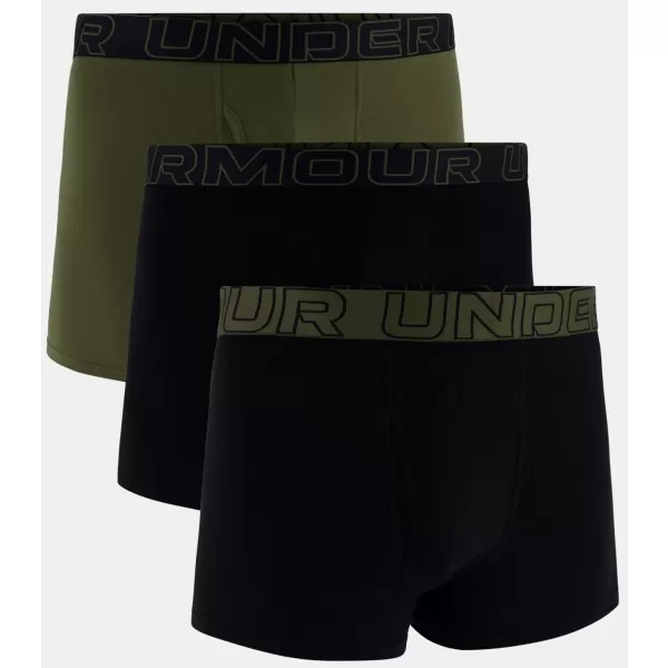  Pánske boxerky UNDER ARMOUR M UA PERF COTTON (3KS) 1383891-005 ČIERNA S NÁMORNOU Z 