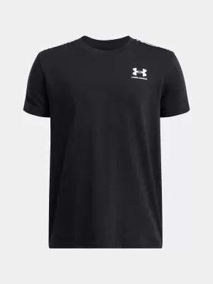 Chlapčenské tričko UNDER ARMOUR UA B ICON TAPED SS 6001583-001 ČIERNA