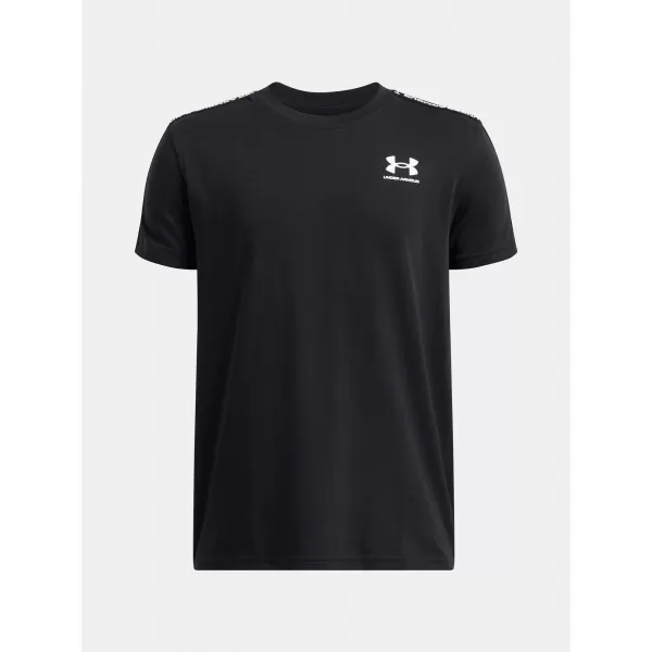  Chlapčenské tričko UNDER ARMOUR UA B ICON TAPED SS 6001583-001 ČIERNA 