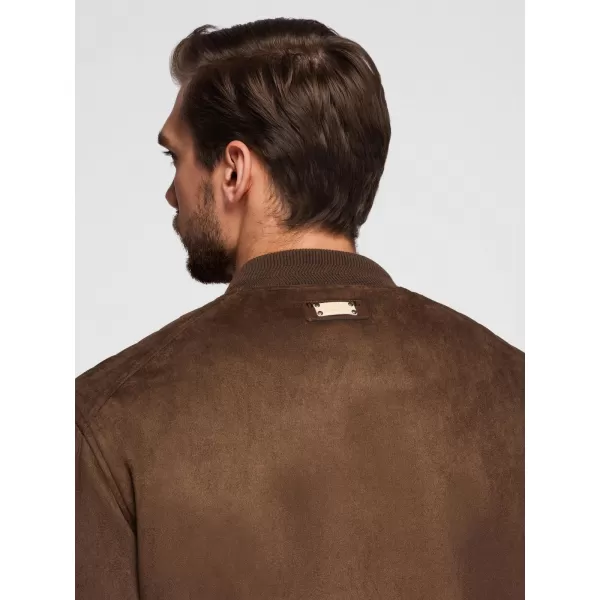  Pánská bunda OMBRE OM-JAFL-0109 HNEDÝ 
