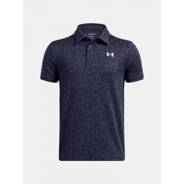 Chlapčenské tričko UNDER ARMOUR UA PLAYOFF PRINTED POLO 1382681-413 MODRÁ 