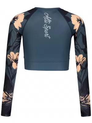 Dámsky funkčný prémiový crop top ALTISPORT VOJ/ALW115TR04 TMAVO ŠEDÁ