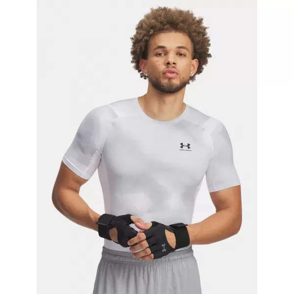  Pánske tričko UNDER ARMOUR UA HG ARMOUR PRINTED SS 1383321-101 BIELA 