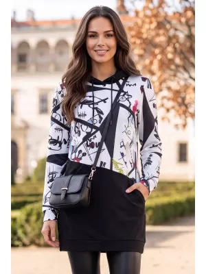 Dámska mikina KIXMI VONITA ČIERNA/BIELA