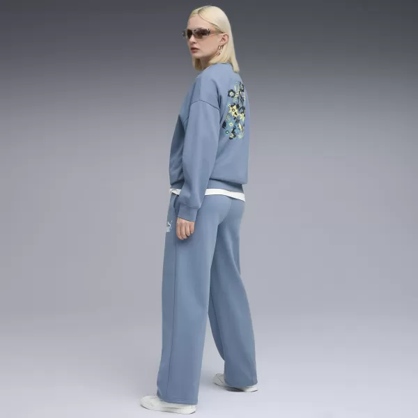  Dámska mikina PUMA ESS NATURE 2 0 OVERSIZED CREW FL 68807834 STUDENÝ MODRÝ 