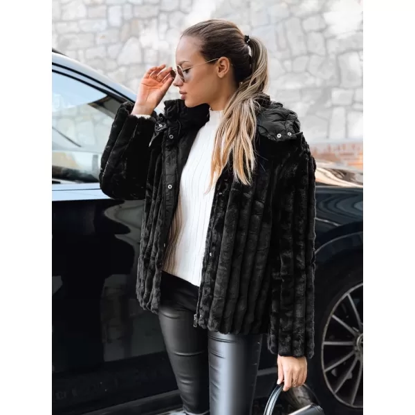  Dámska bunda DSTREET TY5276 ČIERNA 