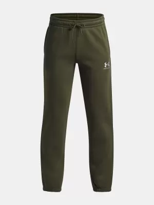 Chlapčenské tepláky UNDER ARMOUR B ICON FLC JOGGER TAPING 1390294-391 ZELENÁ