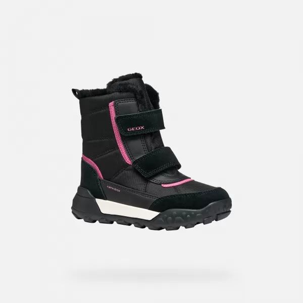  Dievčenské členkové čižmy GEOX TREKKYUP AB J46M7E08V22C0922 ČIERNA 