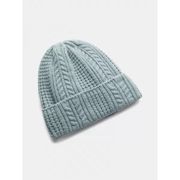  Dámska čiapka UNDER ARMOUR W HALFTIME CABLE KNIT BEANIE 1386639-323 ZELENÁ 