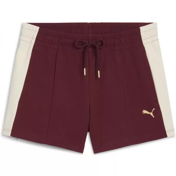  Dámske šortky PUMA T7 PINTUCK SHORTS 4' 63213996 RUBÍNOVÝ LESK 