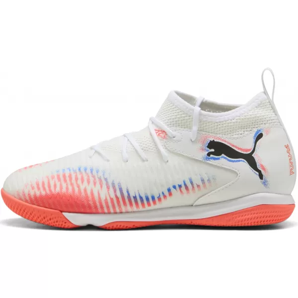  Detská obuv PUMA FUTURE 8 MATCH IT + MID JR 10861701 WHITE/ BIELA/PUMA ČIERNA/ŽIARIACA ČERVENÁ 